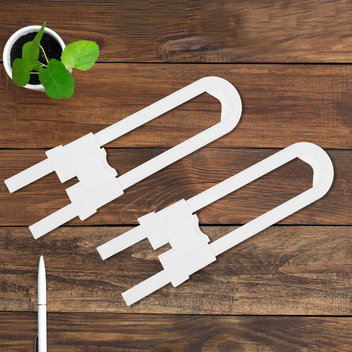 8Pcs Sliding Safety Latch Lock Childproof Cabinet Latch for Home Baby Proofing Kitchen Bathroom Furniture Appliances Pet