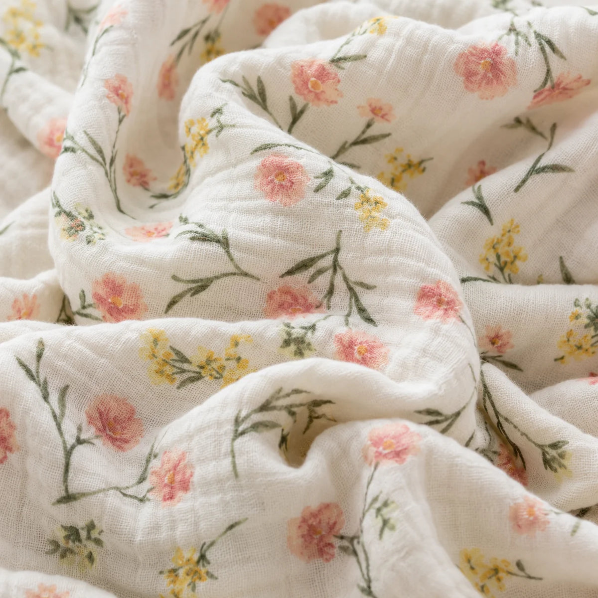 3PCS Baby Muslin Wrap Blankets Soft Breathable Double Layer Gauze Swaddle Blanket Bath Towel for Newborns