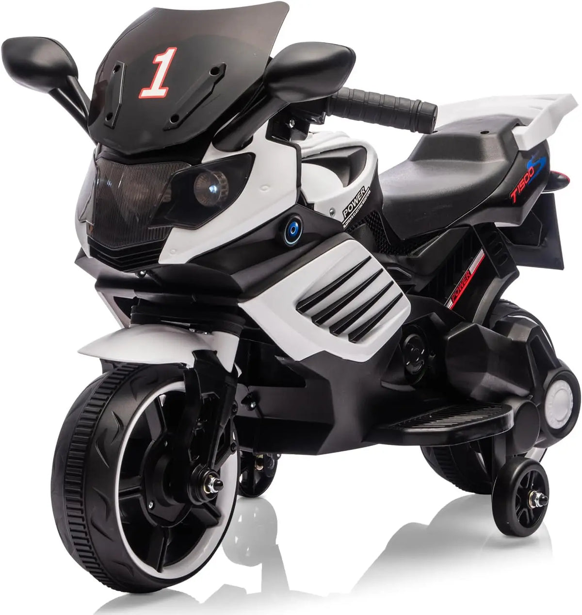 6V Kids Motorcycle, Electric Ride On Car Toy with Training Wheels, Working Headlight, Horn & Music,for Toddlers Boys Girls 3-6Y