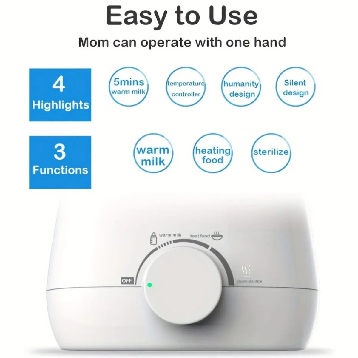 1PC Double Bottle Warmer And Heater Milk Warmer Liquid Thermostat 110V US Plug Bottle Insulator for Baby Formula Milk