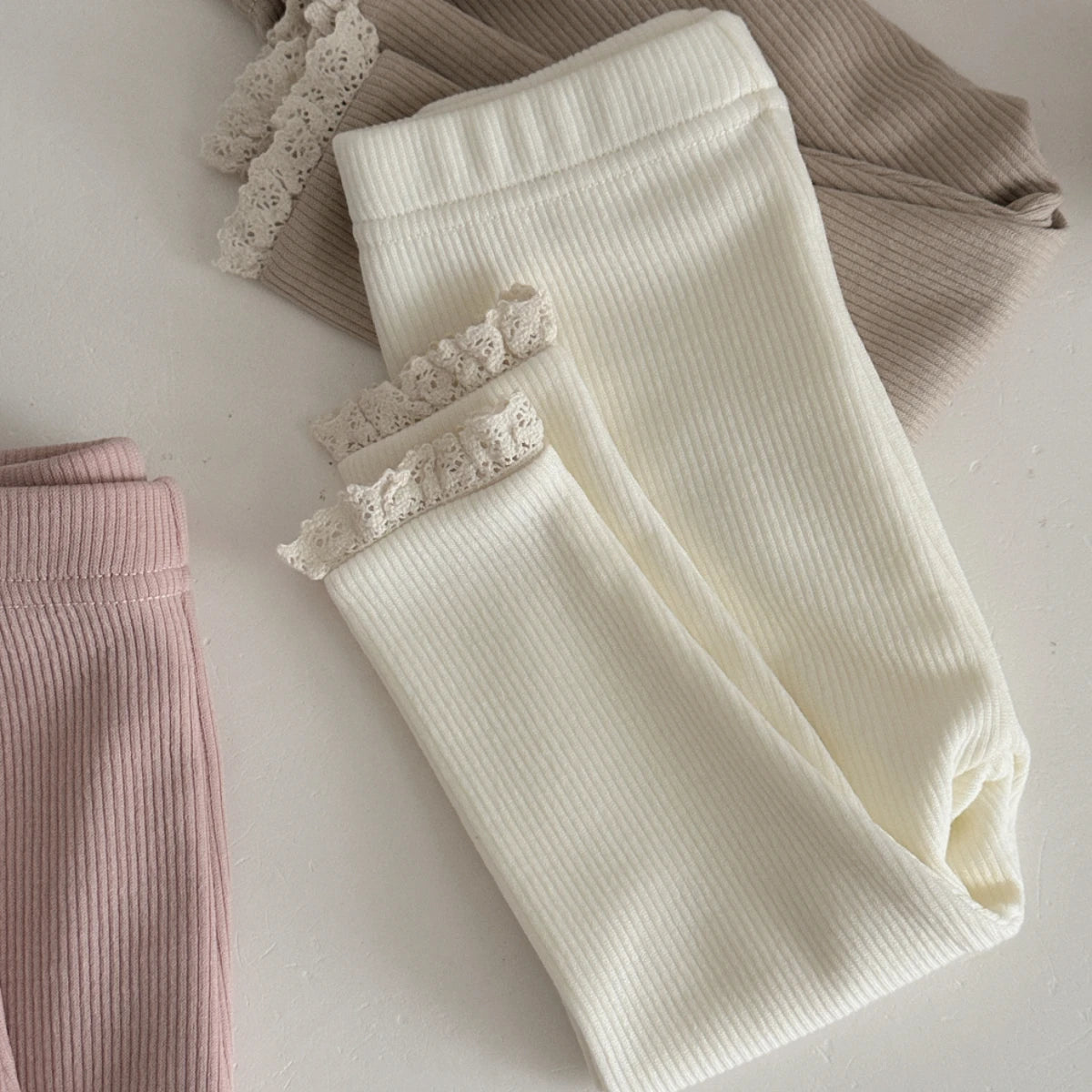New Autumn Winter Children One Piece Leggings Kids Lace Warm Trousers Girls Baby Elastic Waist Slim Pants Baby Newborn Items Set