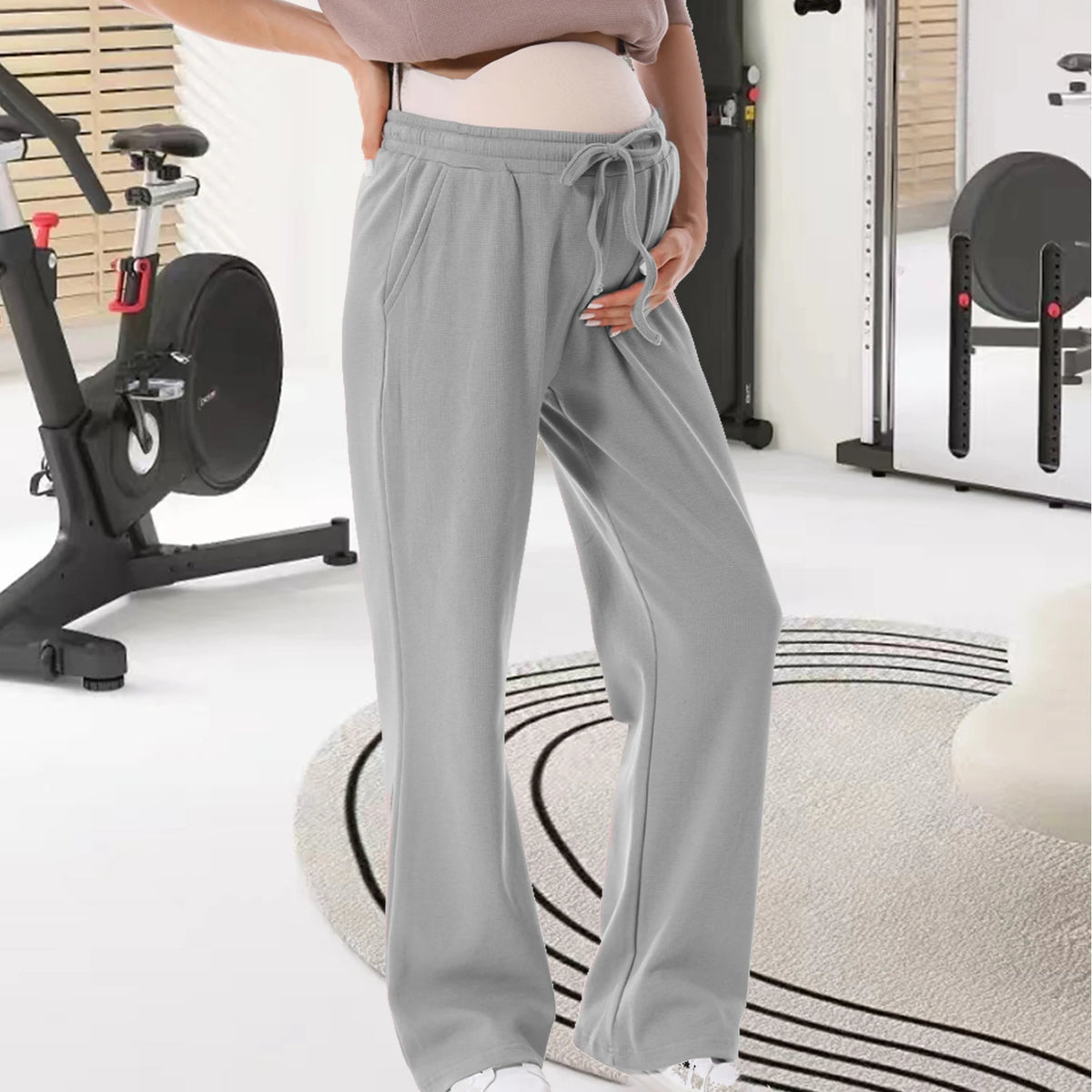 2025 New Maternity Clothes Wear Set Waffle Breastfeeding Sweater Hoodies Pregnancy Casual Tops for Pregnant Women Autumn Winter