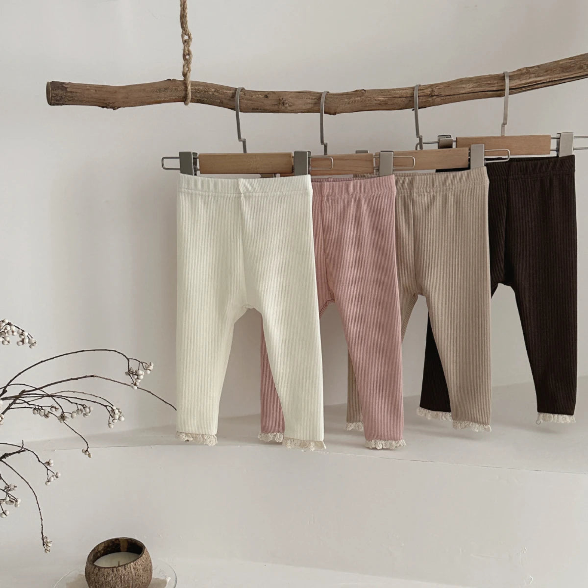 New Autumn Winter Children One Piece Leggings Kids Lace Warm Trousers Girls Baby Elastic Waist Slim Pants Baby Newborn Items Set