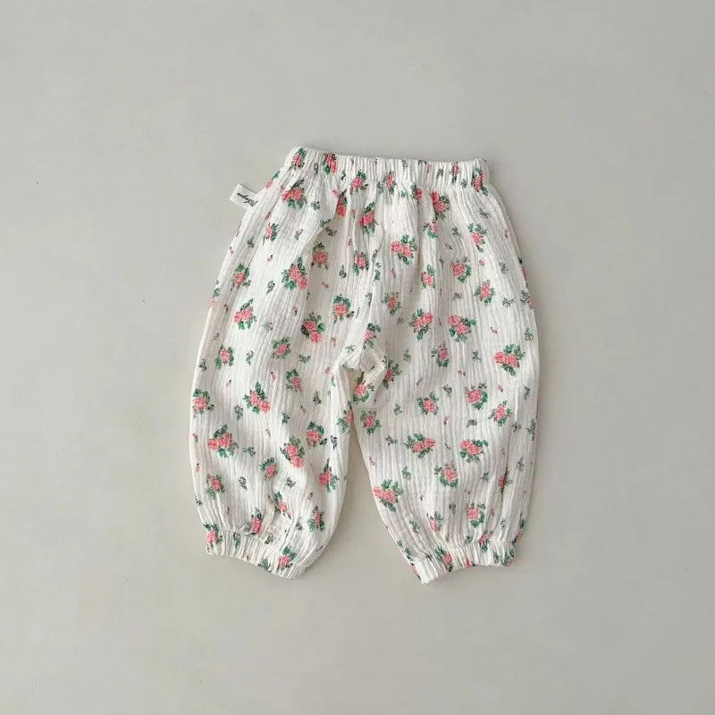 Organic Cotton Baby Pants Newborn Toddlers Autumn Spring Summer Winter Cute Print Soft Muslin Clothes Pants Pantalons Capris