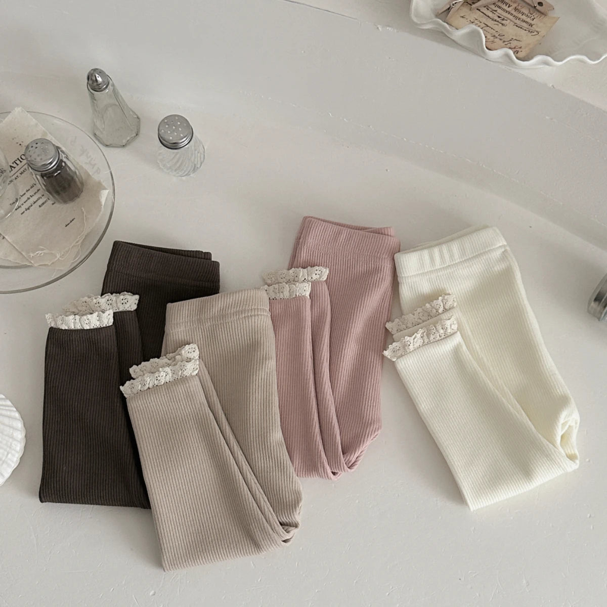 New Autumn Winter Children One Piece Leggings Kids Lace Warm Trousers Girls Baby Elastic Waist Slim Pants Baby Newborn Items Set