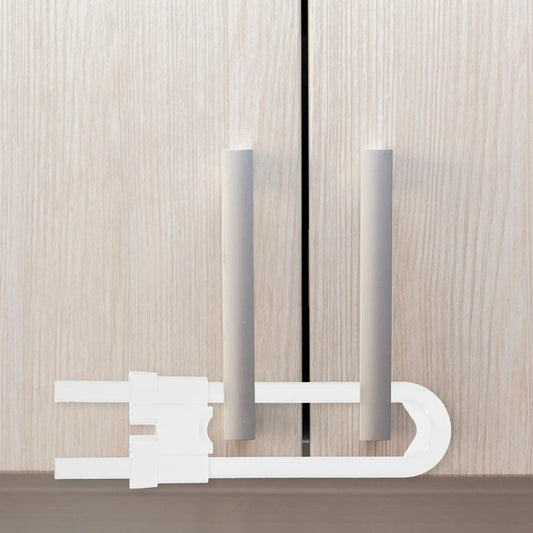8Pcs Sliding Safety Latch Lock Childproof Cabinet Latch for Home Baby Proofing Kitchen Bathroom Furniture Appliances Pet