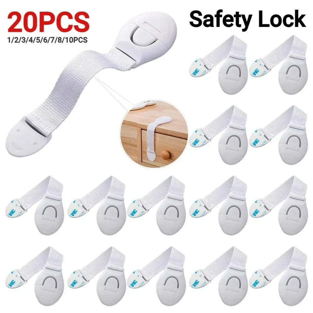 Child Safety Cabinet Lock Kids Security Protection Drawer Door Cabinet Lock Plastic Protection Baby Safety Door Lock