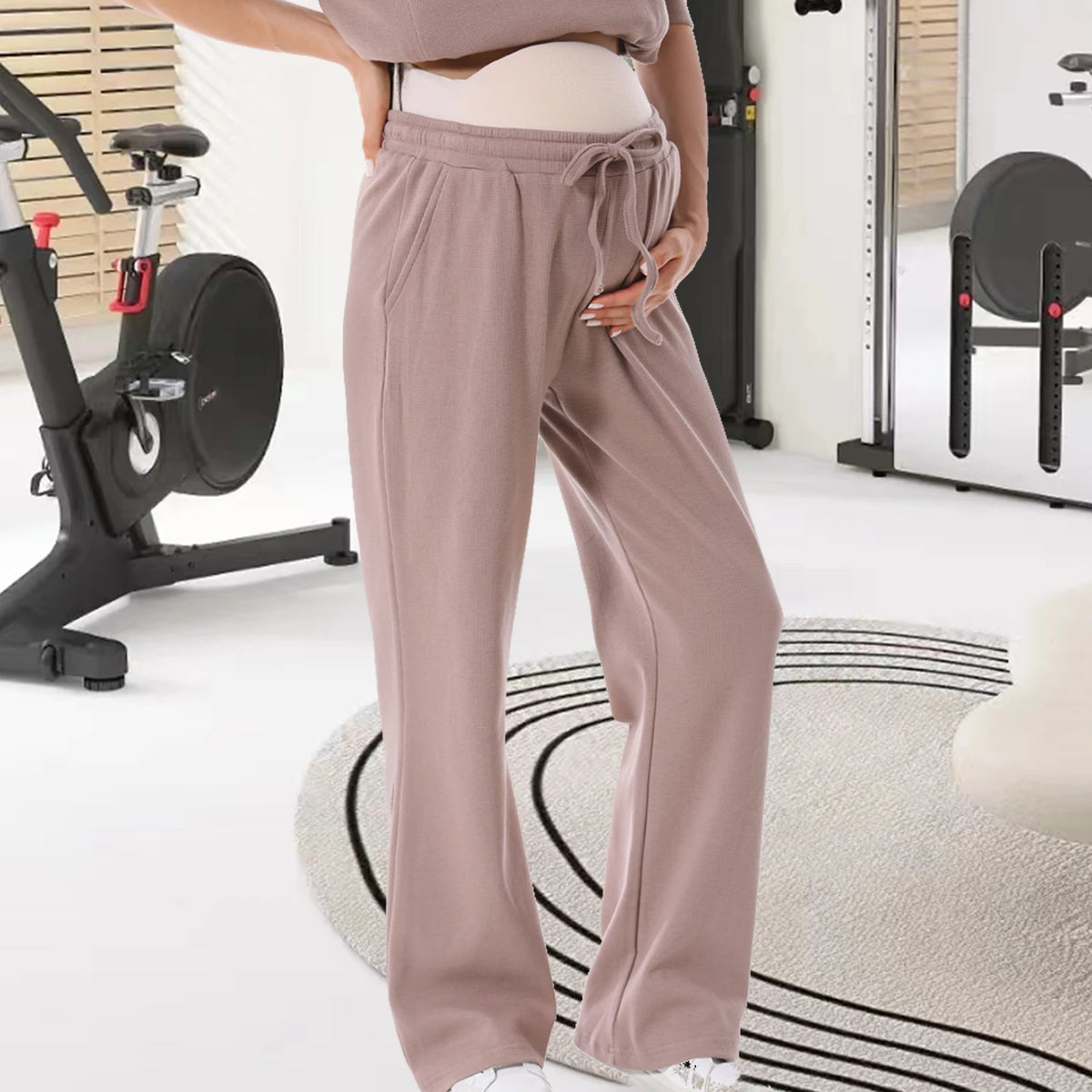 2025 New Maternity Clothes Wear Set Waffle Breastfeeding Sweater Hoodies Pregnancy Casual Tops for Pregnant Women Autumn Winter