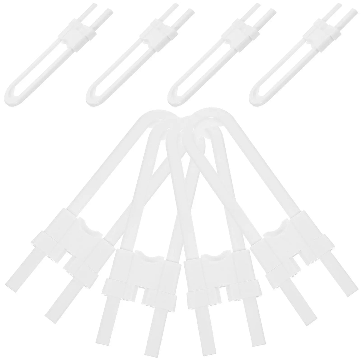 8Pcs Sliding Safety Latch Lock Childproof Cabinet Latch for Home Baby Proofing Kitchen Bathroom Furniture Appliances Pet