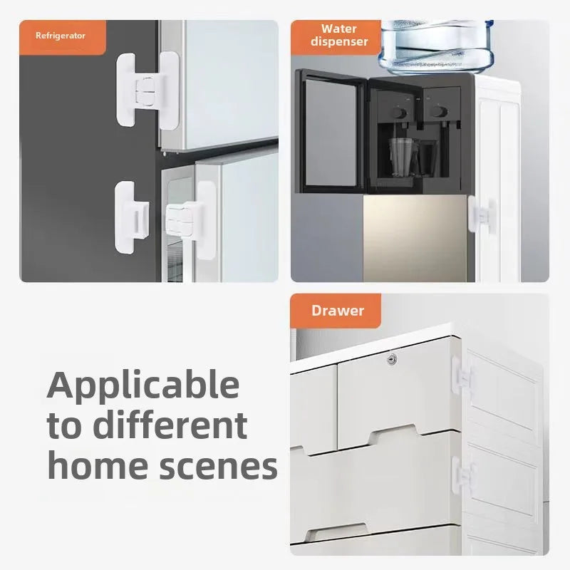 2/5Pcs Baby Safety Refrigerator Lock Cabinet Door Locker Buckle Home Kids Security Protection Anti-Open Water Dispenser Locks