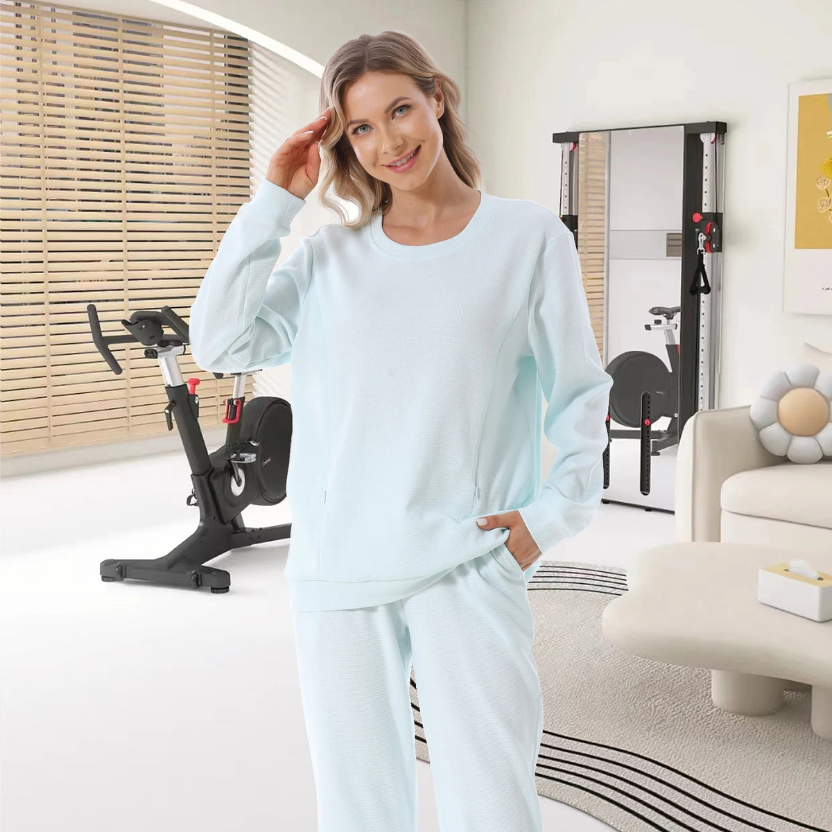 2025 New Maternity Clothes Wear Set Waffle Breastfeeding Sweater Hoodies Pregnancy Casual Tops for Pregnant Women Autumn Winter