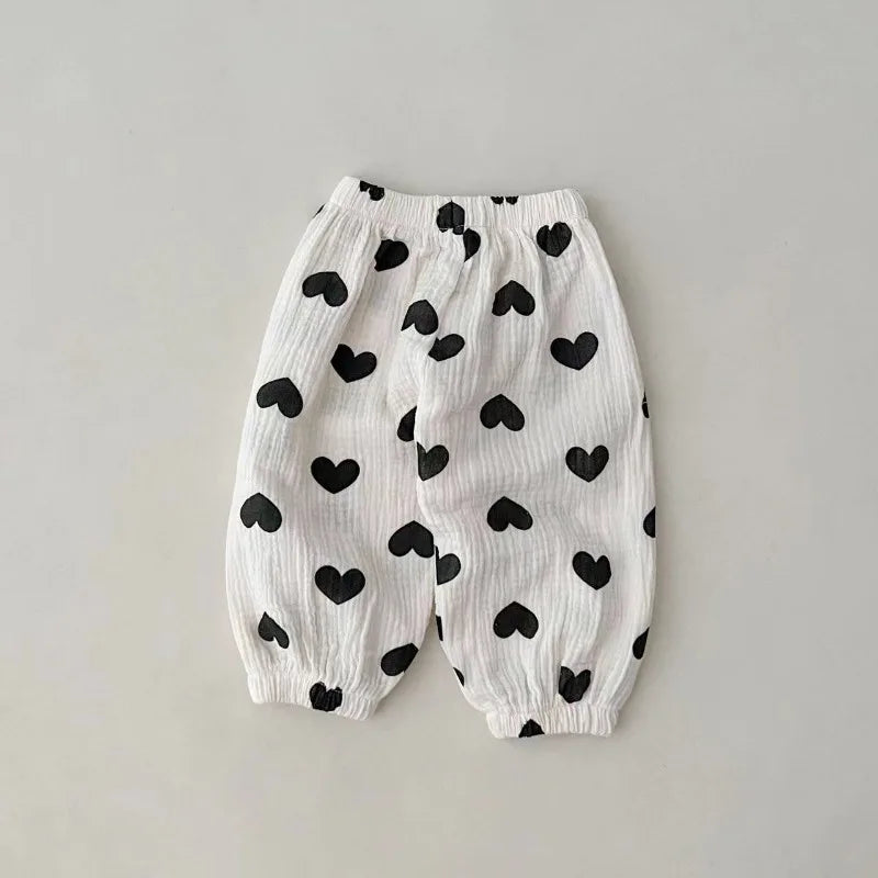 Organic Cotton Baby Pants Newborn Toddlers Autumn Spring Summer Winter Cute Print Soft Muslin Clothes Pants Pantalons Capris