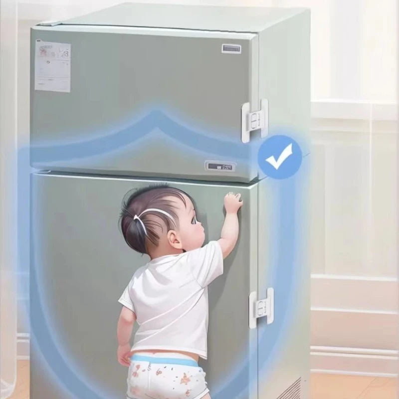 2/5Pcs Baby Safety Refrigerator Lock Cabinet Door Locker Buckle Home Kids Security Protection Anti-Open Water Dispenser Locks